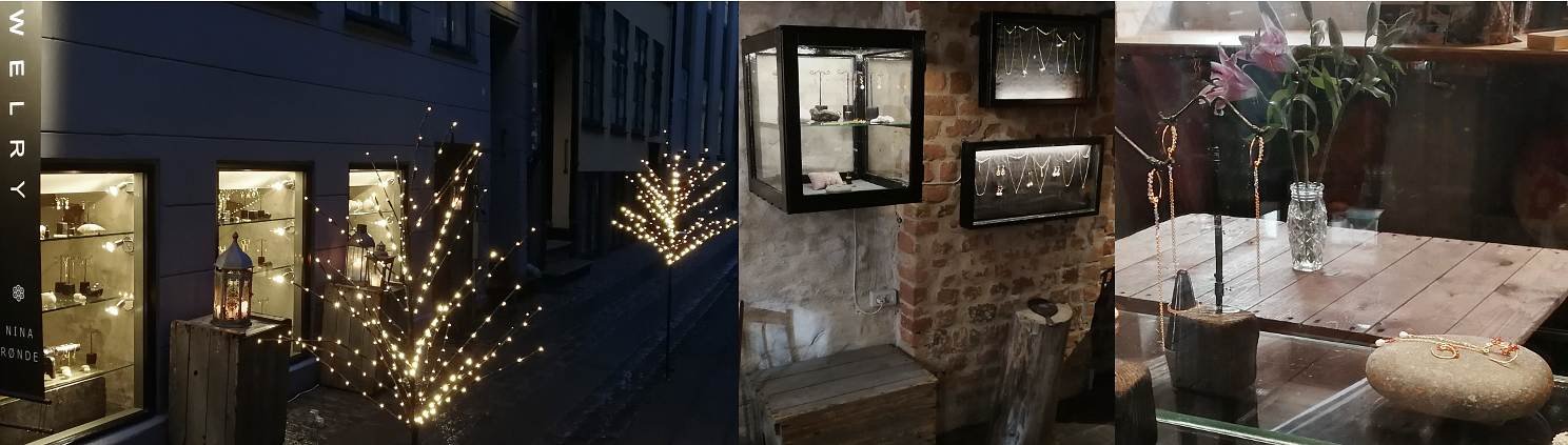 Smykkeutikken,er,fra,1700-tallet,og,ligger,ved,Rundetårn,med,fritlagte,bjælker,rå,mure