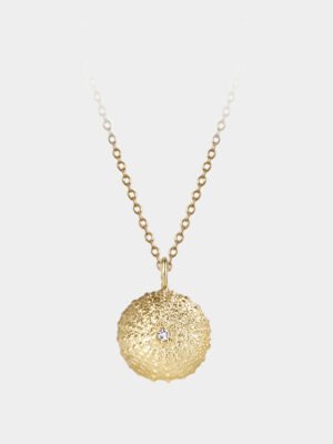sea urchin with white topaz necklace