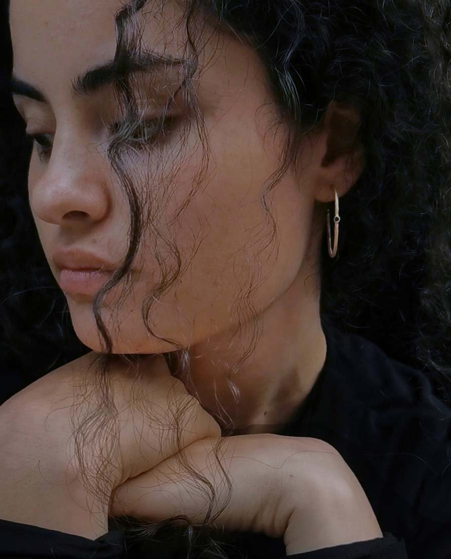 hoops with aventurine model