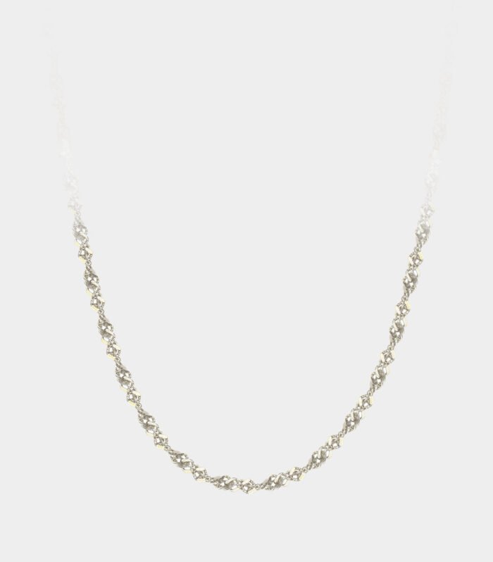 twisted silver necklace